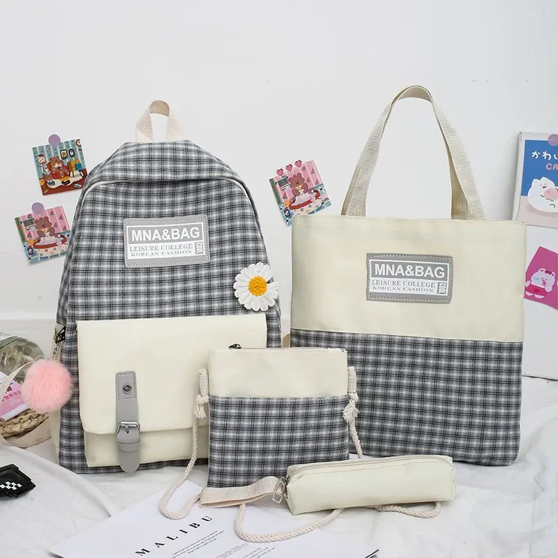 Школьный и студенческий рюкзак новый холщовый для отдыха на открытом воздухе