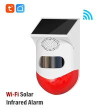 Tuya Outdoor Solar Infrared Detector Sensor WiFi  Smart  Security Alarm Anti-Theft Alarm for Country House
