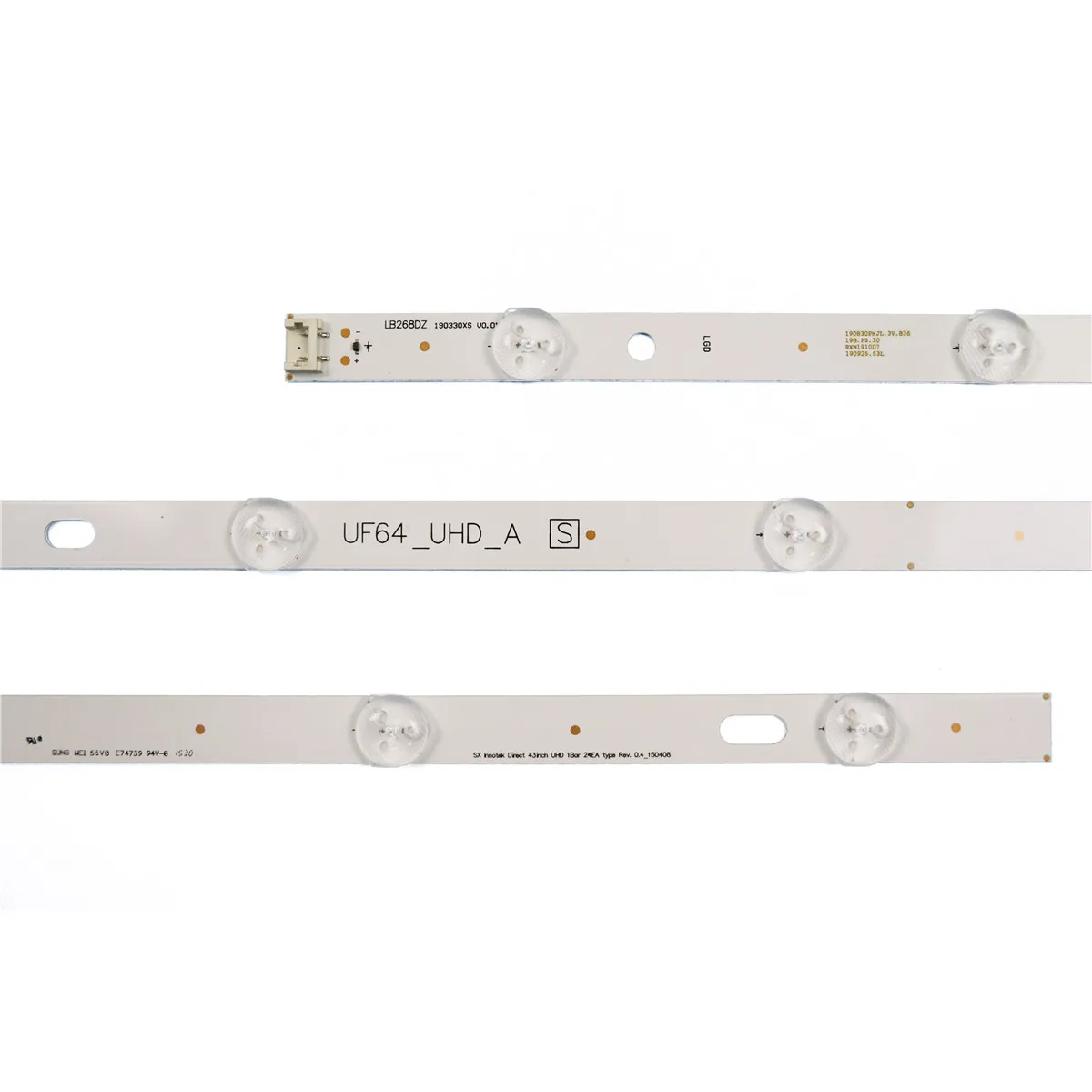 LED Backlight strip 8 lamp For LG Innotek Direct 43inch UHD 1Bar 24EA 43uh619v 43UH610V 43UH6030 UF64 UHD_A 43LH5700 43LH60FHD | Лампы и