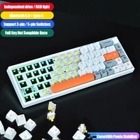 hot swap mechanical keyboard kit bluetooth type c two mode rgb compatiable with 35 pins for cherry gateron kailh keyboard