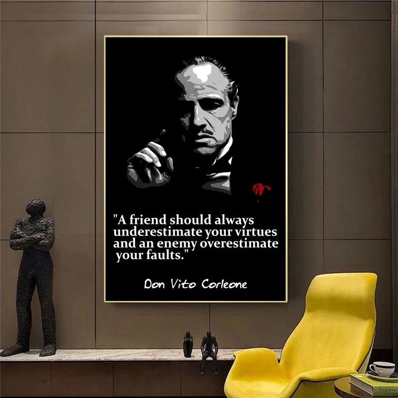 

Tupac Shakur Godfather Figure Portrait Motivational Posters Prints Modern Wall Art Canvas Painting Wall Pictures for Living Room