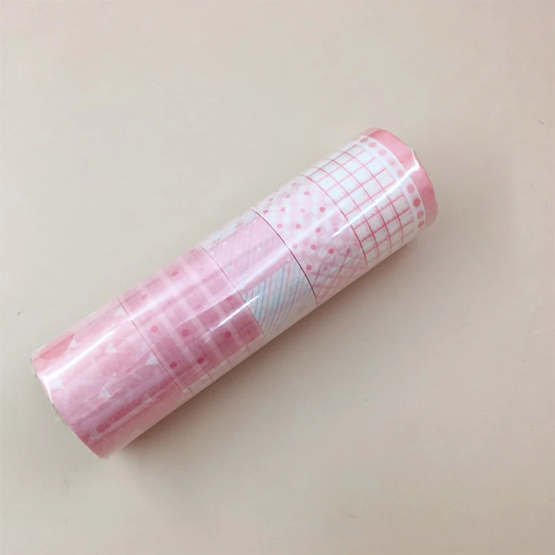 

Grid Washi Tape 7Pcs Washi Tape Set Kawaii Basic Decorative Adhesive Tape Stickers 3m Masking Tape School Supplies Washitape