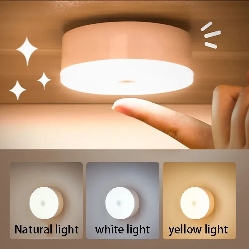 Мини Портативный мягкий светодиодный сенсорный ночсветильник умный настенный