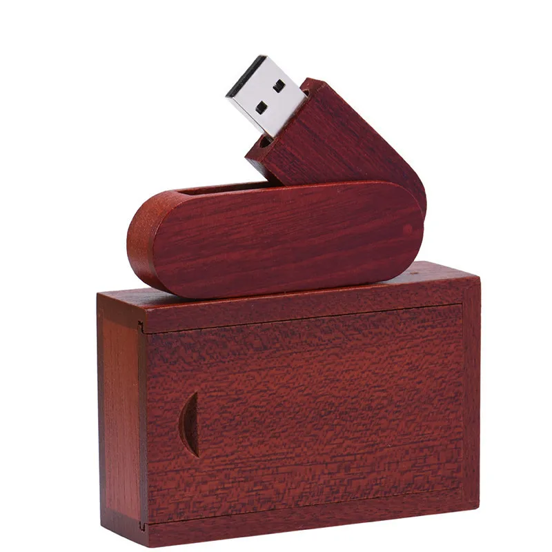 JASTER(более 10 шт. бесплатный логотип) ореховое дерево USB+ коробка Флешка 4 Гб 16 г 32 Гб 64 Гб USB флеш-накопитель карта памяти фотография подарок - Цвет: B