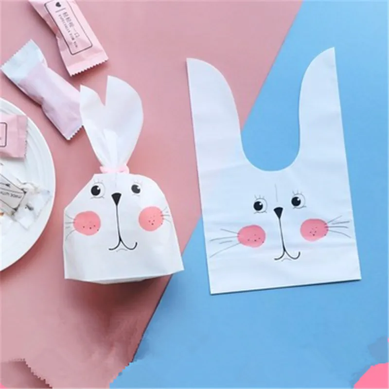

25pc Rabbit Ears Baking Packaging Bag Nougat Packaging Gifts Bag Party Decoration Cookies Baking Bag Baby Shower Decor Cuisine.8