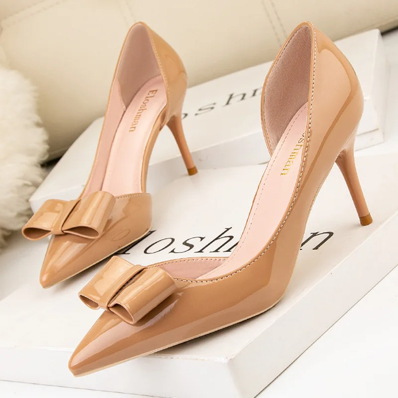 

Summer High Heels Women Shoes Bow-knot Woman Pumps Fetish Party Wedding Ladies Shoes Sweet Kitten Heel Sandals Stiletto 7cm