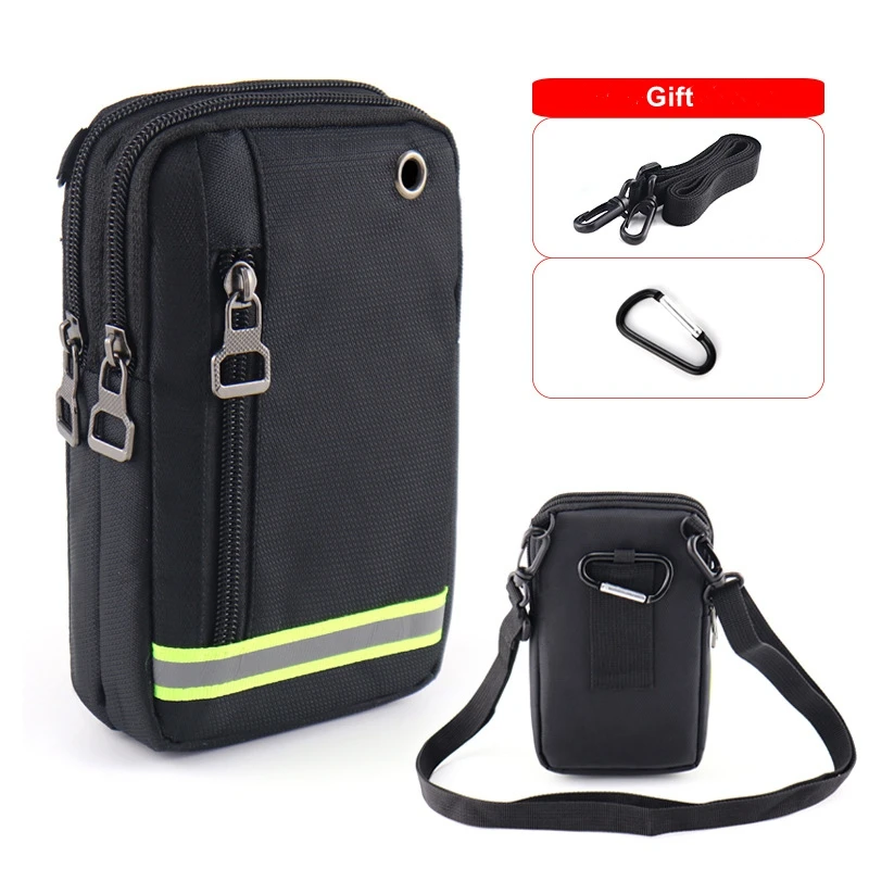 Мужская и Женская Повседневная сумка с карманами на ремне мессенджер