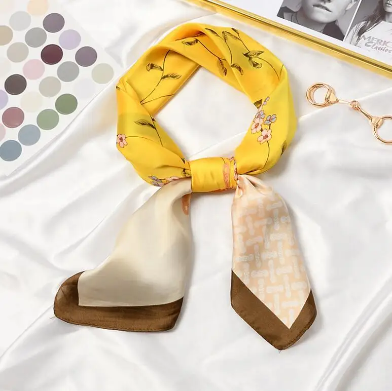 

Women Silk Winter Scarf Luxury Design Print Lady Beach Shawl Scarves Fashion Smooth Foulard Female Hijab _ED-9_