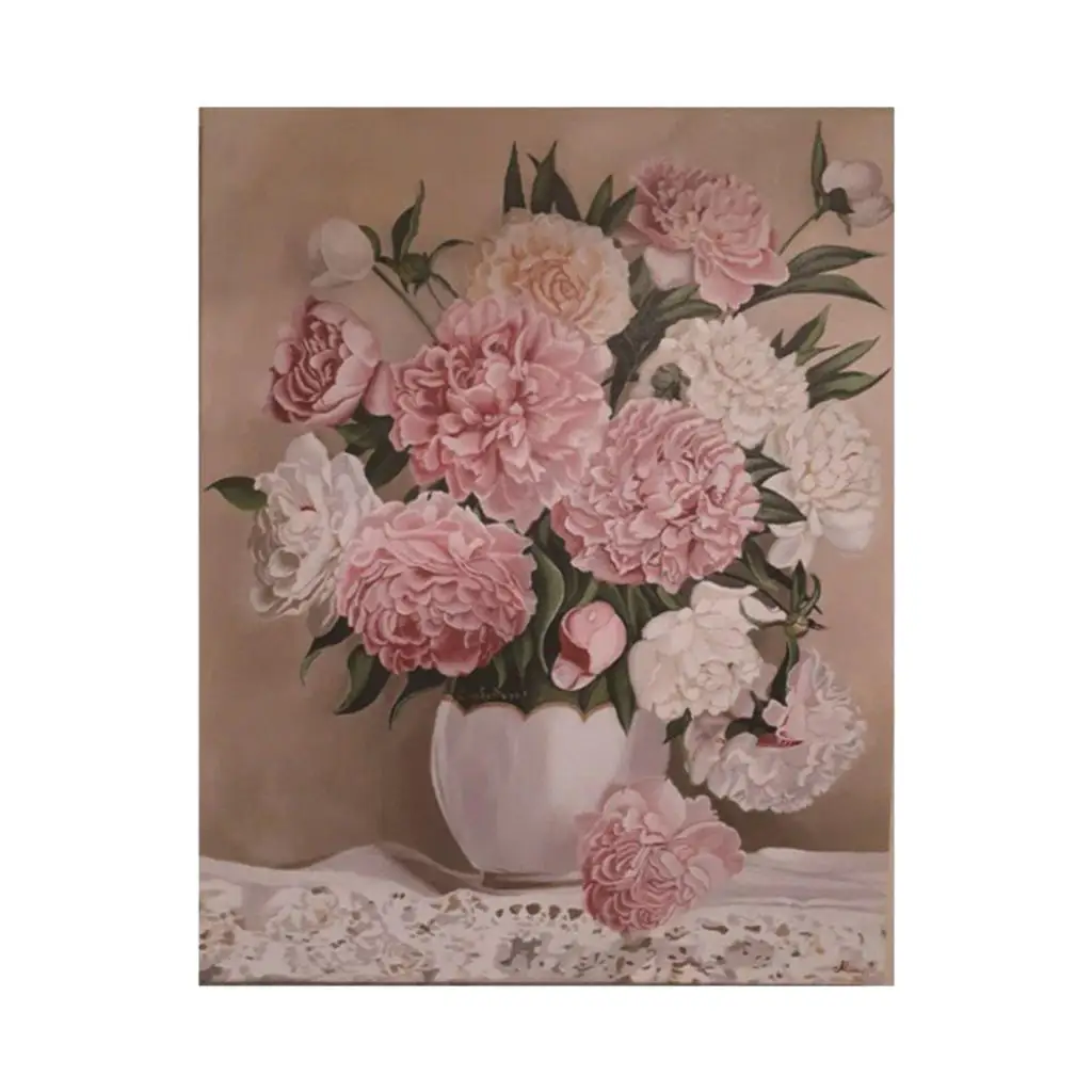 

Diamond Painting Diy Kit Full Drill Peony Flower Rhinestone Picture 30*25cm