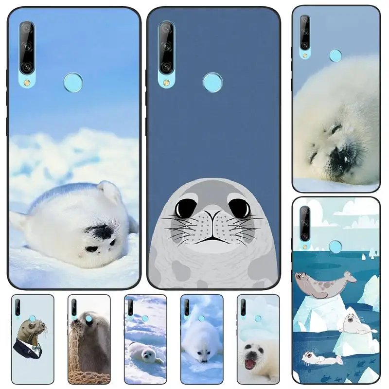 ByLoving Baby Harp Seal Sea Lion Bling милый чехол для телефона Huawei Enjoy 7S 8 7PLUS 8PLUS 8E 9 9E 9PLUS