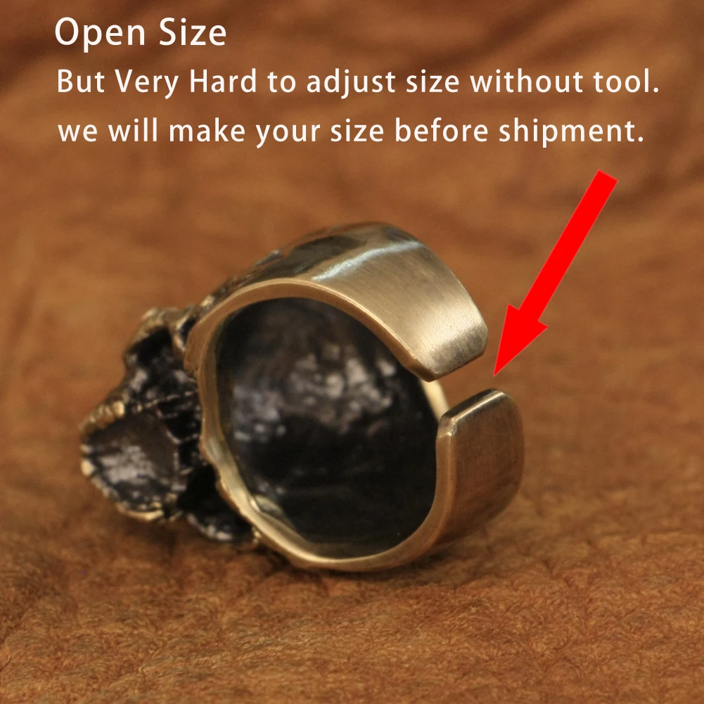 LINSION детали латунное кольцо с розовым черепом мужское байкерское панковое BR280