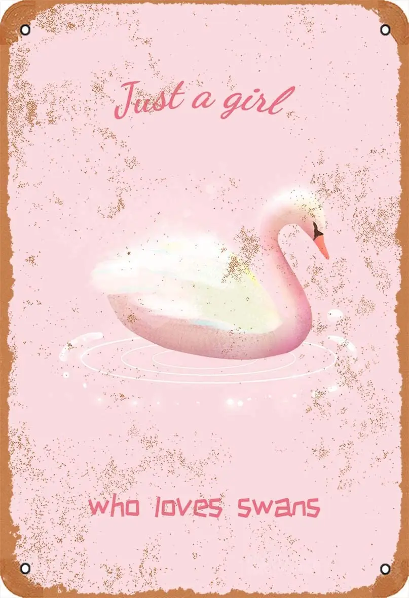 Жестяные знаки только девушка которая любит лебедей металлический знак для