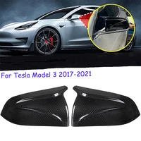 car replacement rear view mirror cover side rearview mirror caps carbon fiber for tesla model 3 2017 2018 2019 2020 2021