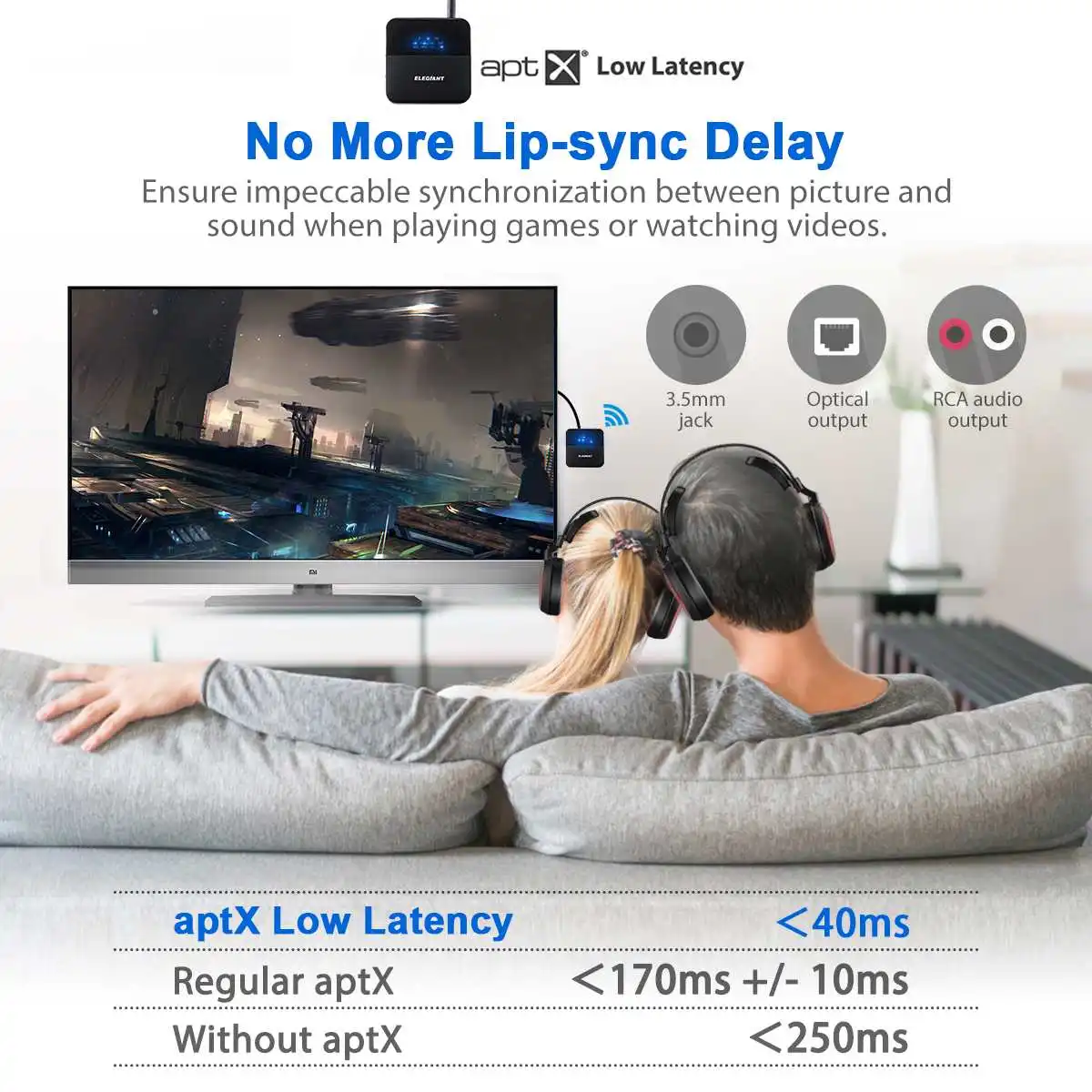ELEGIANT 3 5 мм AUX для автомобильных наушников bluetooth 0 аудио передатчик приемник AptX HD LL