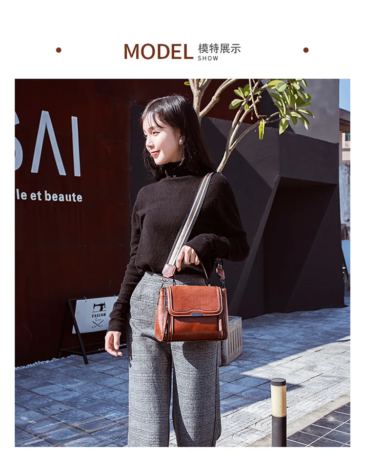 

Новинка 2021, модная женская сумочка в европейском и американском ретро-стиле, сумка-мессенджер на одно плечо из масляной кожи