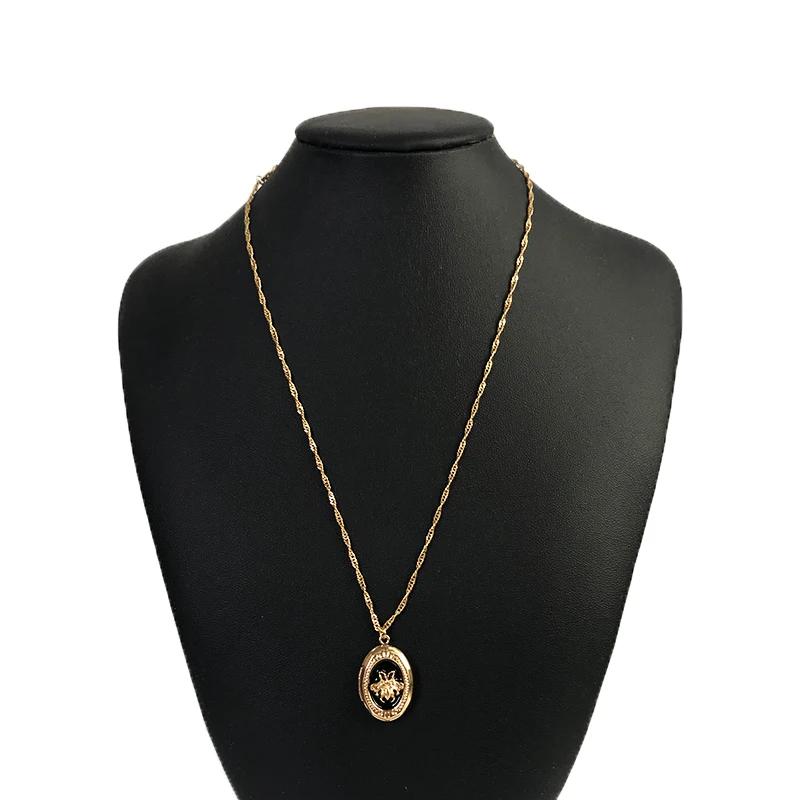 Cpop Trendy Rose Zircon Bee Pineapple Pendant Gold Chain Necklace New Personality Fashion Jewelry Accessories Girl Gift | Украшения и