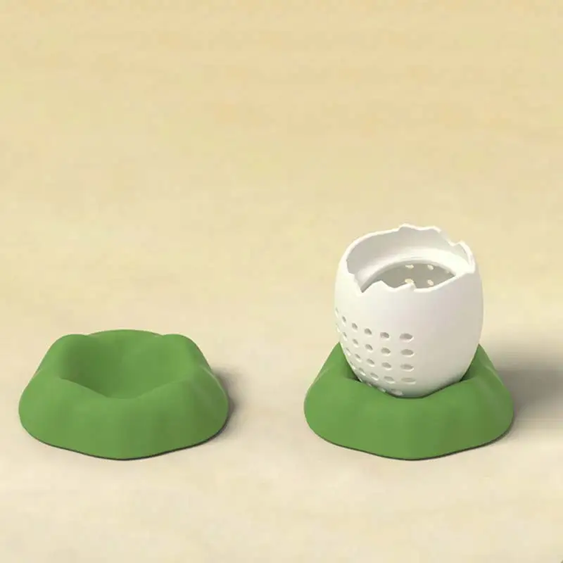 Силиконовое ситечко для чая многоразовое заваривания в форме динозавра листья