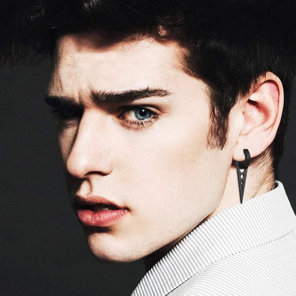 Женские и мужские серьги подвески из титановой стали в стиле панк геометрические