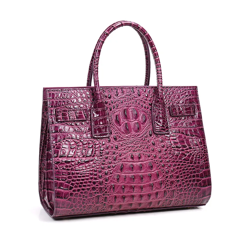 quality crocodile skin handbags genuine leather bag luxury designer women leather handbag sac de luxe femme womens handbag free global shipping