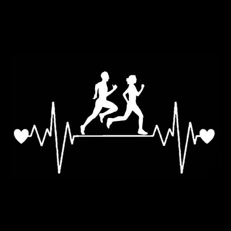 

1 PCS 17.3CM*9CM Running Family Heartbeat Lifeline Vinyl Motorcycle Car Sticker for Acura Stickers