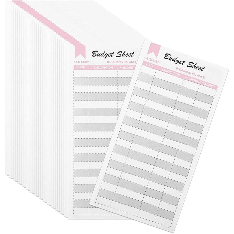 

90Pcs Expense Budget Sheets Bill Organizer for A6 Budget Binder Cash Envelope Trackers for Budgeting Planner