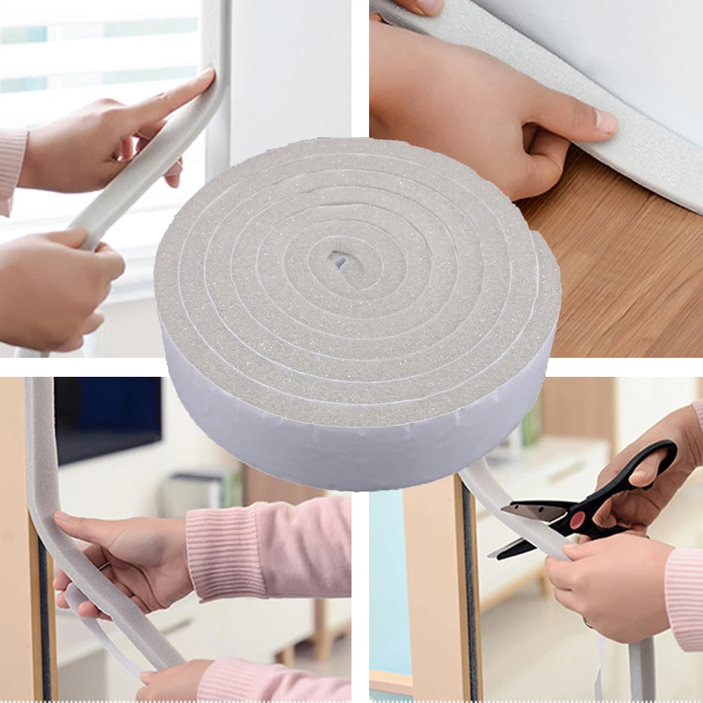 1 шт. 2 м DIY самоклеющиеся звукоизоляционные пылезащитные мягкие противоугонные двери уплотнительные полоски губка шумоизоляция Пылезащитная уплотнительная лента