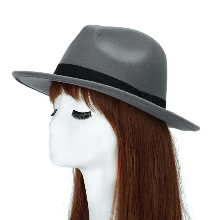 2019 Ретро стиль зимние осенние мужские Fedoras Женские Унисекс шерсть Панама с