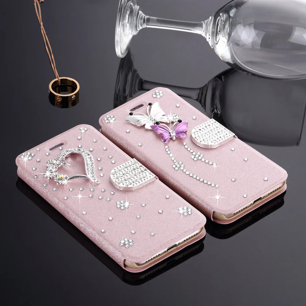 L FADNUT для Huawei P20 Lite чехол Mate 20 Pro роскошный элегантный милый 3D Бабочка сердце флип