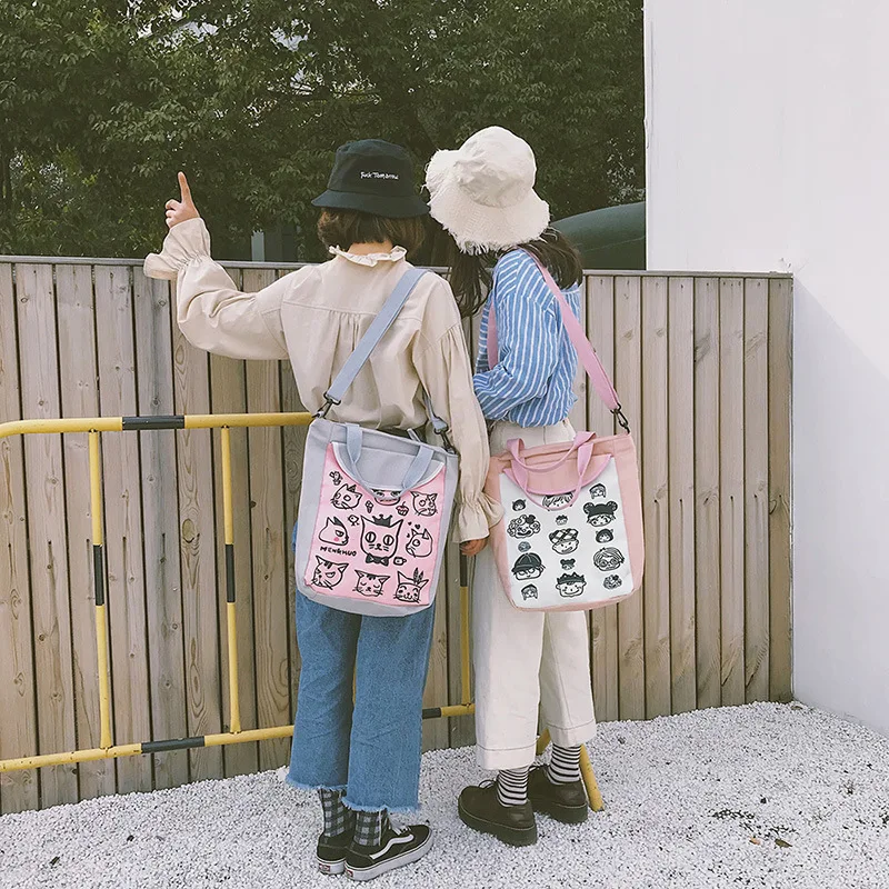 Youda оригинальная сумка яркого цвета с рисунком из мультфильма Harajuku Японская