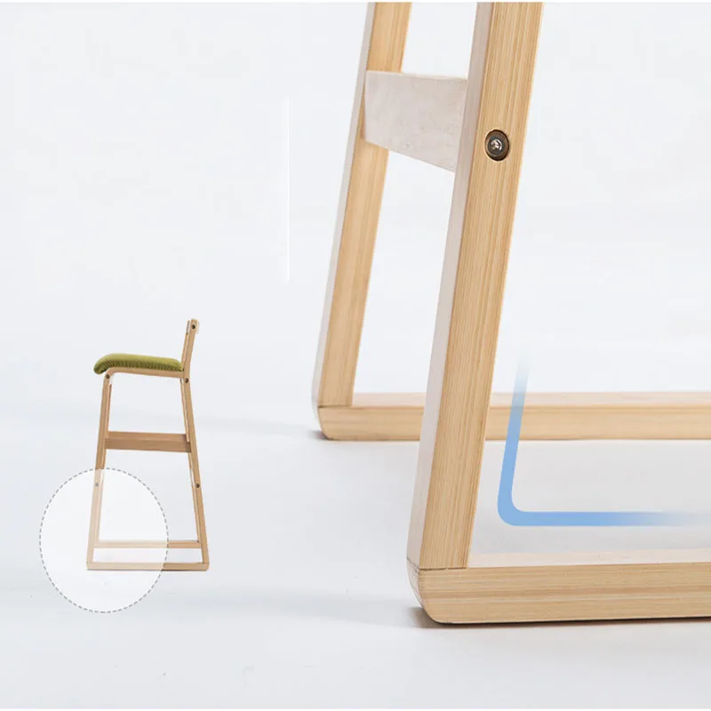 Барные стулья в стиле ретро из цельного дерева креативные высокие скамейки