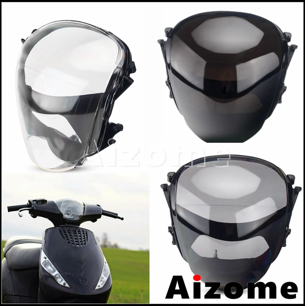 

Motorcycle Headlight Lens Plastic Headlamp Glass For Zip 100 98 4T 50 2T AC TT DT Pigmentato Fast Rider 49 2T LC SP 4T Scooter