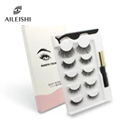 Набор водонепроницаемых 3d-ресниц, магнитная жидкая подводка для глаз, магнитные накладные ресницы и пинцет, 5 магнитные накладные ресницы, 5 пар