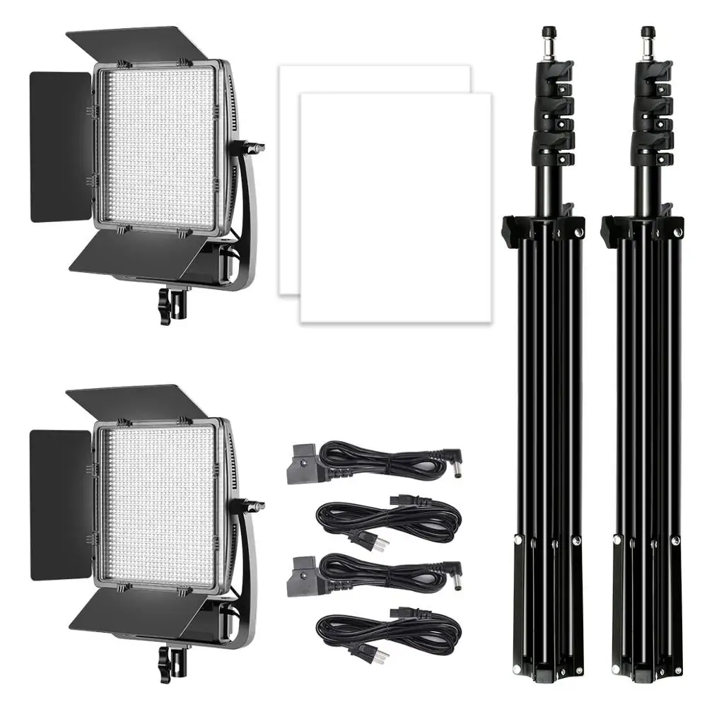 2 светильник пы GVM 896 s KIT светодиодные панели для фотостудии со штативом и лампой -
