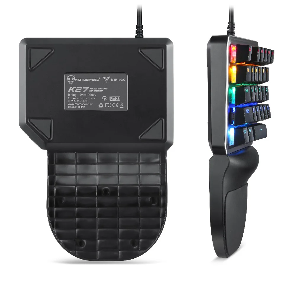 Новинка 2021 механическая клавиатура для одной руки игровая ПК Pubg проводная Usb с 27