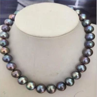 9 10mm baroque natural pearl necklace gray 18 inches jewelry aurora chain accessories classic wedding flawless cultured hang