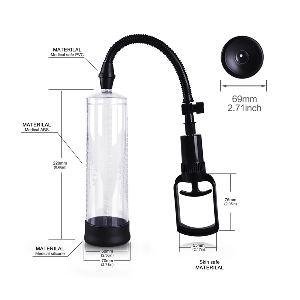 Penis Pump Sex Toy for Men Extender Enlarger Man Masturbator Delay Lasting Trainer Adult Toys Shops | Красота и здоровье