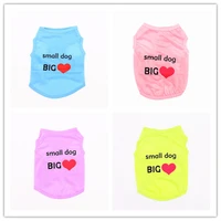 hot sale pet dog clothes soft summer vest t shirt dog cat clothes costume for small dogs cartoon vest for puppy