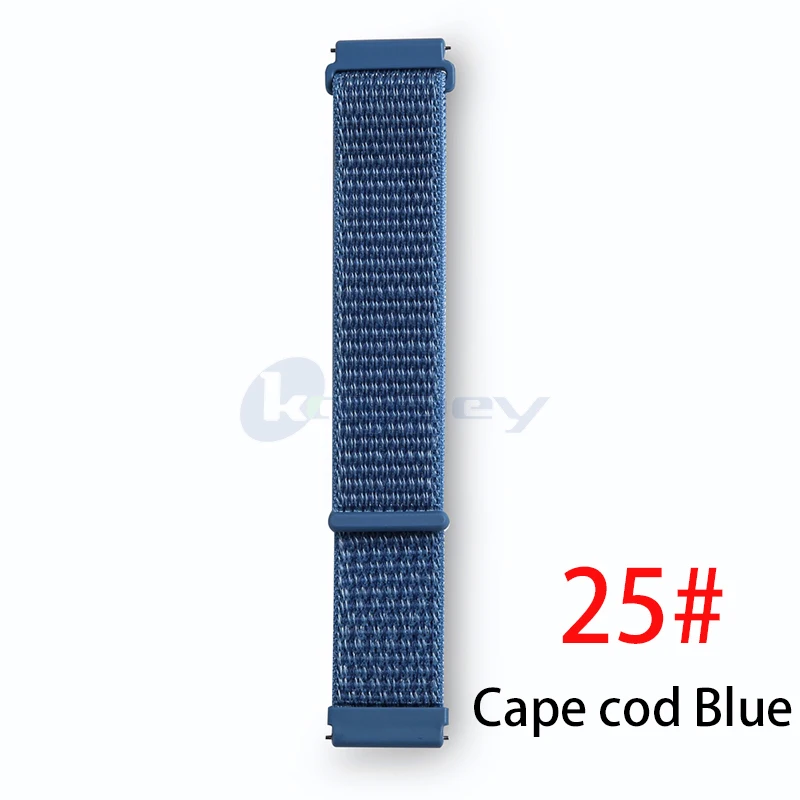 Cape Cod Blue Высококачественный нейлоновый тканый ремешок для Xiaomi Huami Amazfit GTR 42 мм 47 мм, Смарт-часы, носимый браслет, ремешок для часов Amazfit - Цвет: Cape Cod Blue