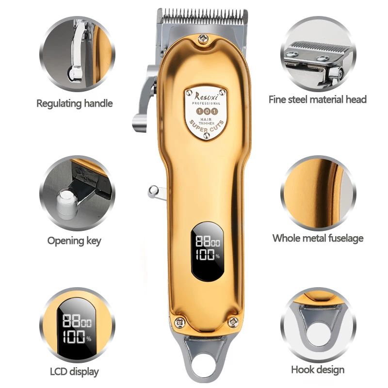 Полностью металлический Набор для стрижки волос из нержавеющей стали 10 Вт USB