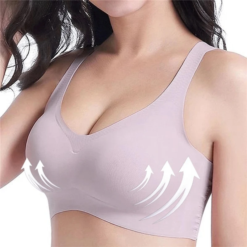 

Seamless Bra Cotton Breathable Bras For Women Lingerie Brassiere With Pads Push Up Bralette Comfort Underwear Solid Color