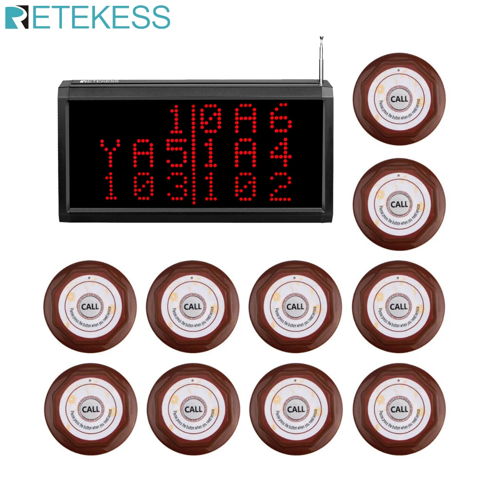 Retekess вызов обслуживание клиентов Беспроводная система вызова Голосовой