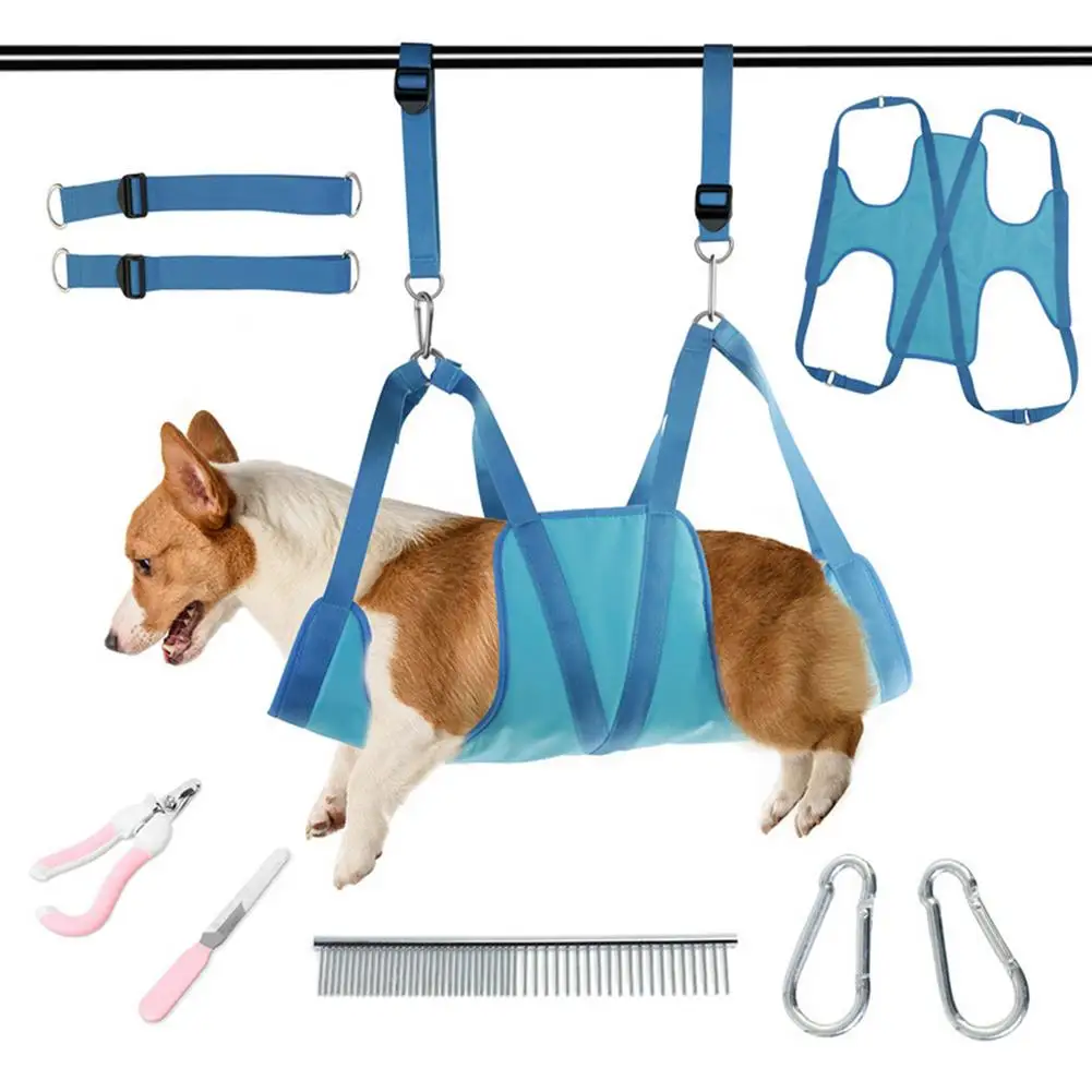 

Pet Hammock Pet Grooming Hammock Harness For Cats And Dogs Pet Sling For Grooming Dog Cat Hammock Helper With Nail Clippers/Trim