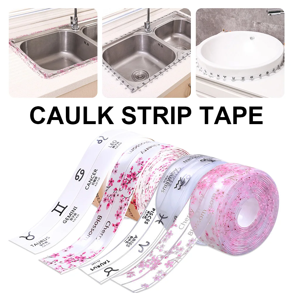 

3.2m Sealing Strip Self-adhesive Caulk Strip Tape PVC Bathroom Kitchen Waterproof Mildewproof Caulk Sealant Strip Countertop New