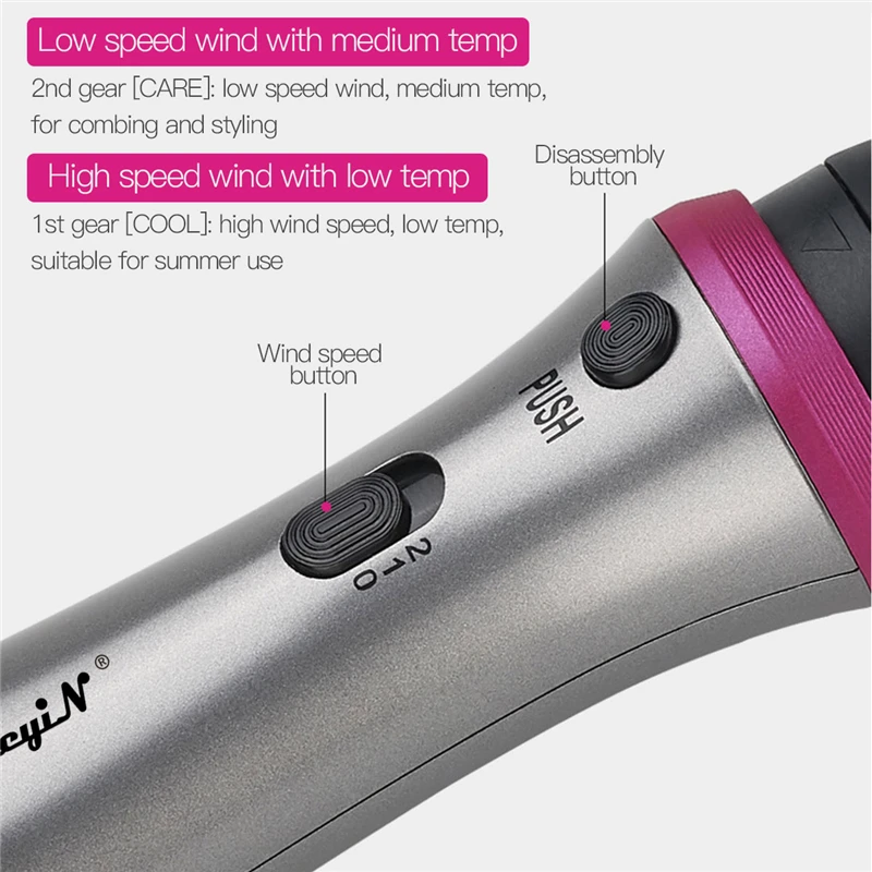 Многофункциональный Электрический Фен CkeyiN 5 в 1 фен с горячим воздухом щетка
