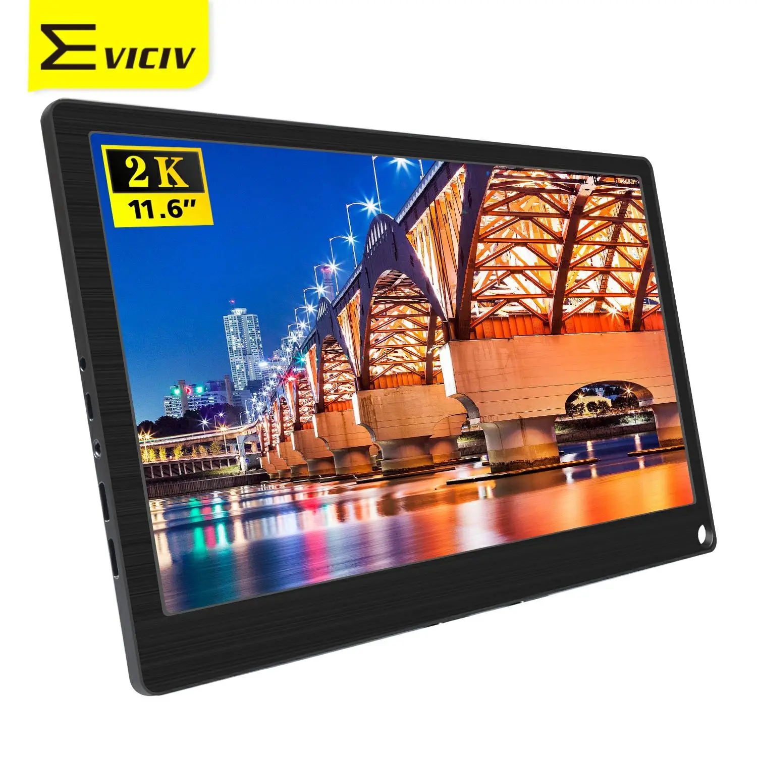 Eviciv 2K тонкий портативный ЖК HD монитор 11 6 дюймов USB Type C Hdmi Внешний экран для