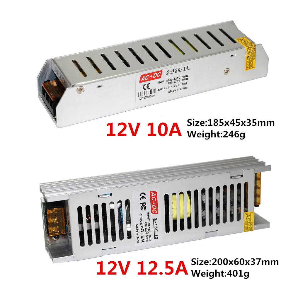 Источник питания 110 В 220 до 12 5a 10A 15A 20 светодиодный трансформаторы для