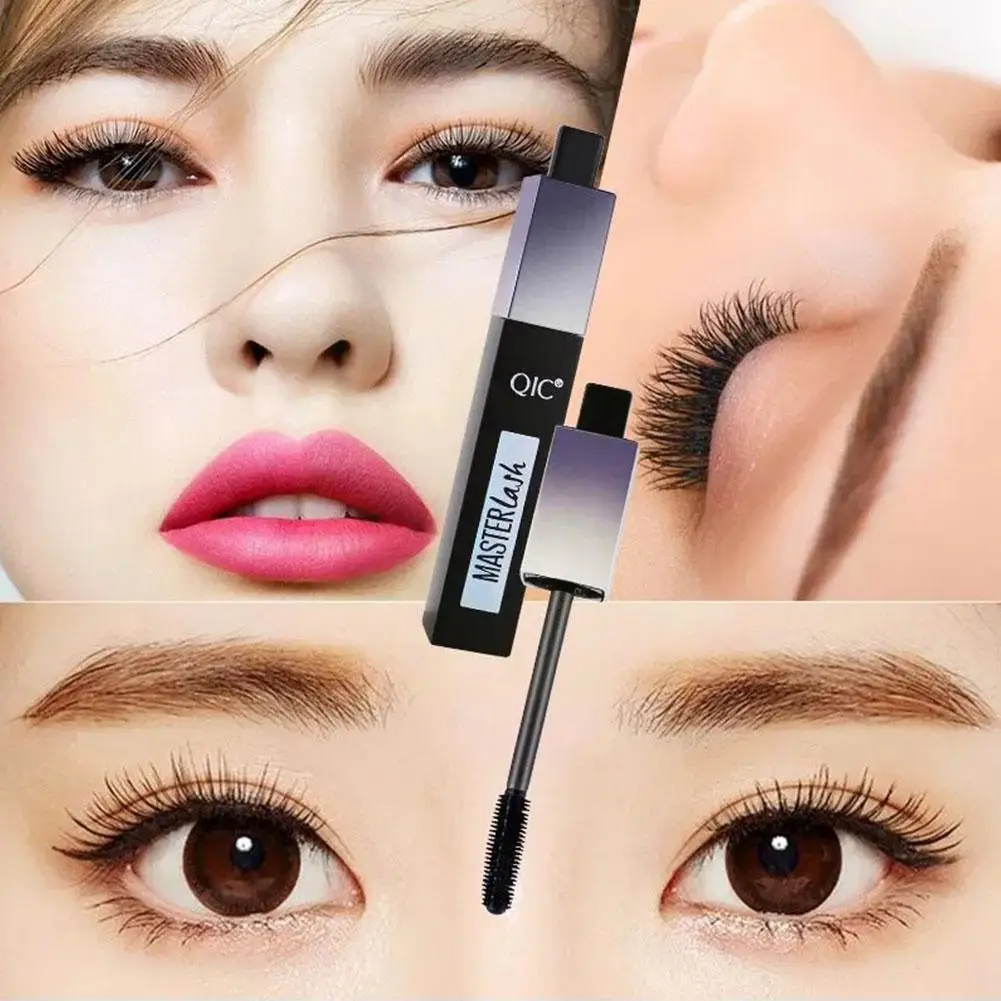 

Rotating Brush Head Waterproof Mascara Silk Fiber Lash Thick Eye Waterproof Lashes Makeup Lengthening F2E1