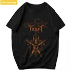 Хлопковая футболка большого размера с коротким рукавом и металлическим принтом