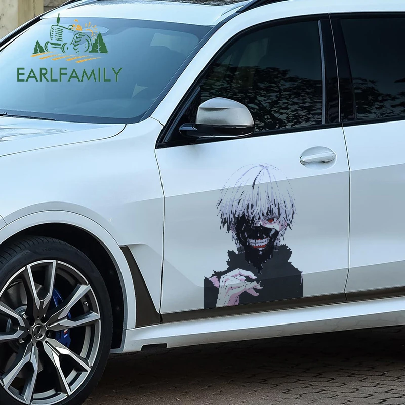 

EARLFAMILY 43cm x 32.4cm For Tokyo Ghoul Anime Car Stickers Car Door Protector Decal Waterproof Funny RV JDM VAN Decals