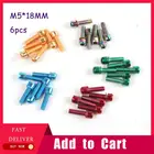 Новинка, 6 шт.компл. винты на руль велосипеда M5M6 * 18 мм, подвесные болты, стандартные аксессуары из нержавеющей стали для горного и дорожного велосипеда